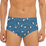 Boston Terrier With Glasses Print Men's Triangle Swim Briefs