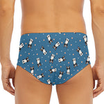 Boston Terrier With Glasses Print Men's Triangle Swim Briefs