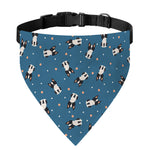 Boston Terrier With Glasses Print Over The Collar Dog Bandana