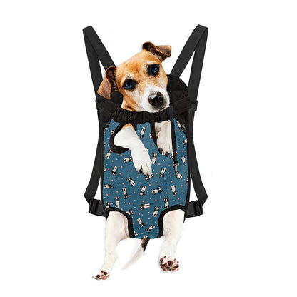Boston Terrier With Glasses Print Pet Carrier Backpack