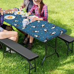 Boston Terrier With Glasses Print Picnic Table Cover