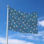 Boston Terrier With Glasses Print Polyester Flag