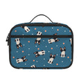 Boston Terrier With Glasses Print Portable Lunch Bag