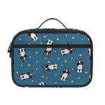 Boston Terrier With Glasses Print Portable Lunch Bag