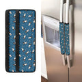 Boston Terrier With Glasses Print Refrigerator Handle Covers