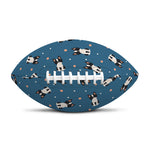 Boston Terrier With Glasses Print Rugby Ball