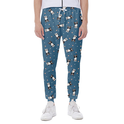 Boston Terrier With Glasses Print Scuba Joggers