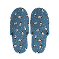Boston Terrier With Glasses Print Slippers