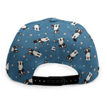 Boston Terrier With Glasses Print Snapback Cap