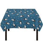 Boston Terrier With Glasses Print Tablecloth