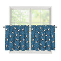 Boston Terrier With Glasses Print Tier Curtains