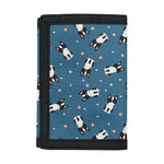 Boston Terrier With Glasses Print Trifold Wallet