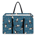 Boston Terrier With Glasses Print Utility Tote Bag