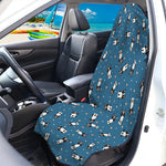 Boston Terrier With Glasses Print Waterproof Car Seat Cover