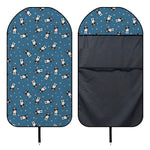 Boston Terrier With Glasses Print Waterproof Car Seat Cover