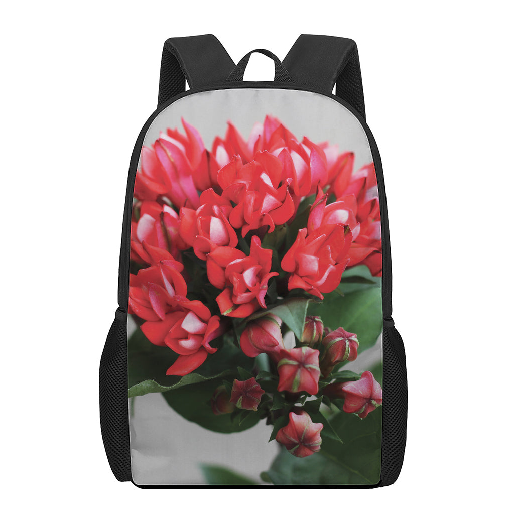 Bouvardia Flower Print 17 Inch Backpack