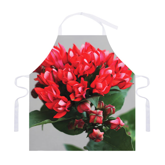 Bouvardia Flower Print Adjustable Apron