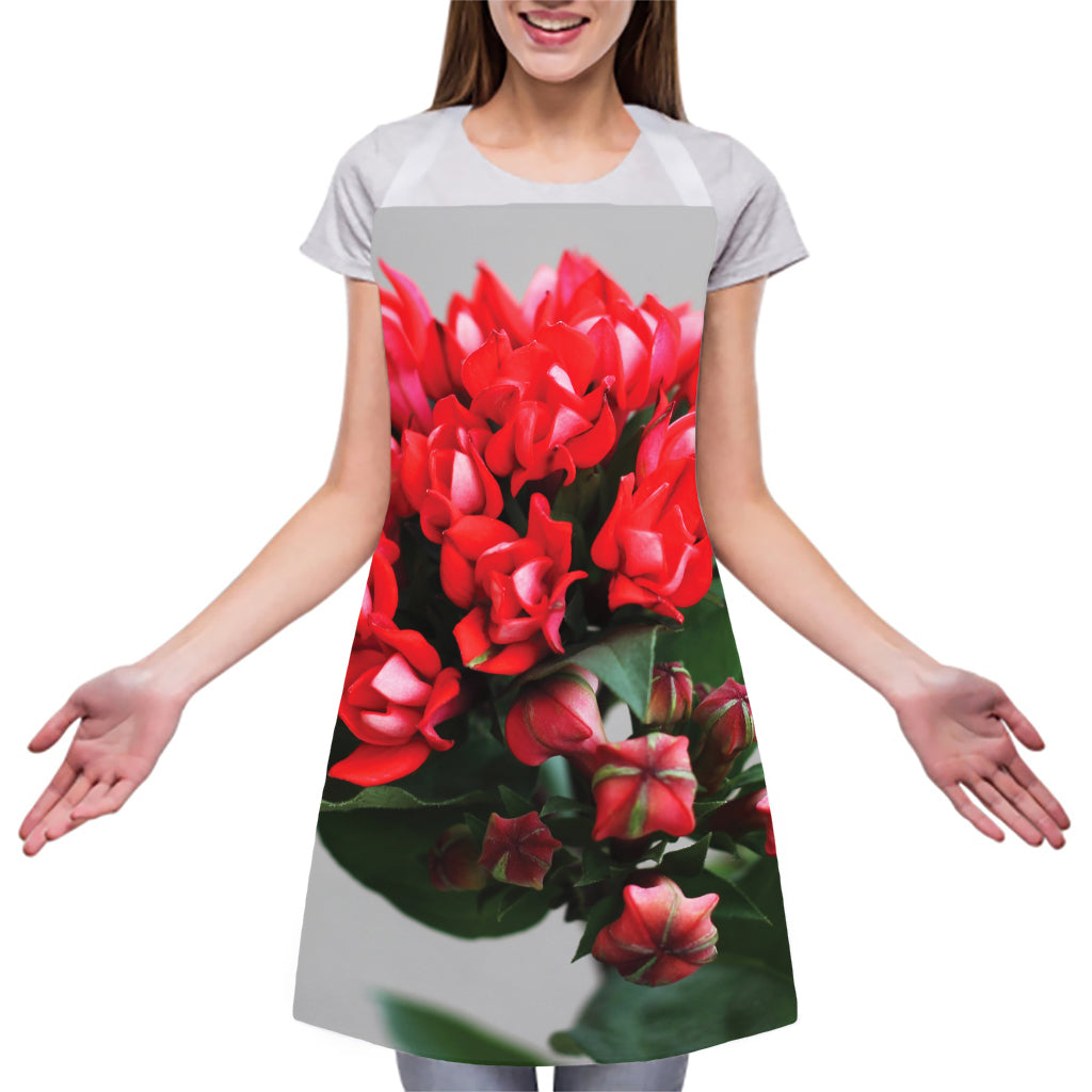 Bouvardia Flower Print Adjustable Apron