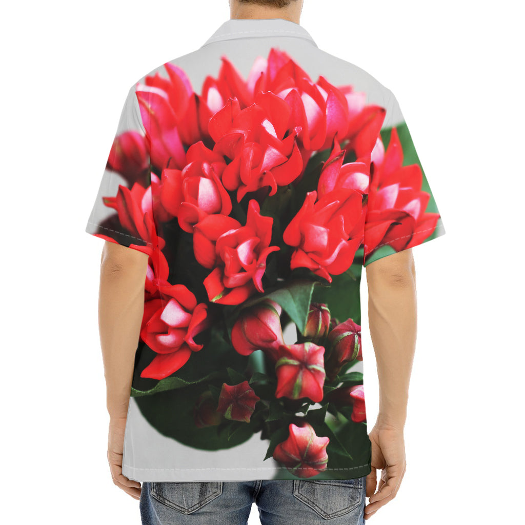 Bouvardia Flower Print Aloha Shirt