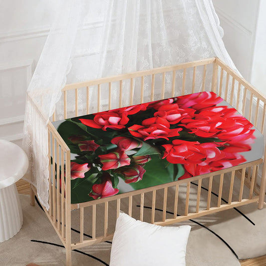 Bouvardia Flower Print Baby Crib Sheet