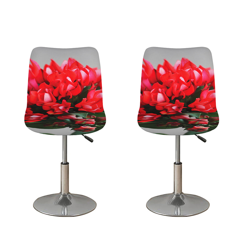 Bouvardia Flower Print Bar Stool Covers