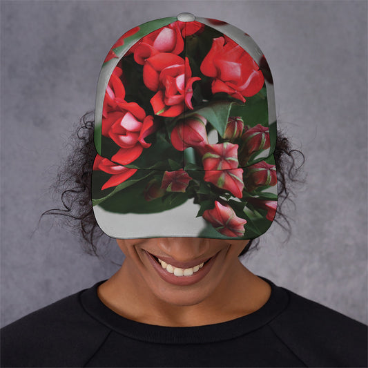 Bouvardia Flower Print Baseball Cap