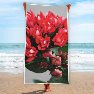 Bouvardia Flower Print Beach Towel