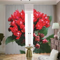 Bouvardia Flower Print Dimout Pencil Pleat Curtains