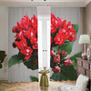 Bouvardia Flower Print Blackout Pencil Pleat Curtains