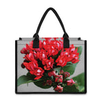 Bouvardia Flower Print Canvas Tote Bag