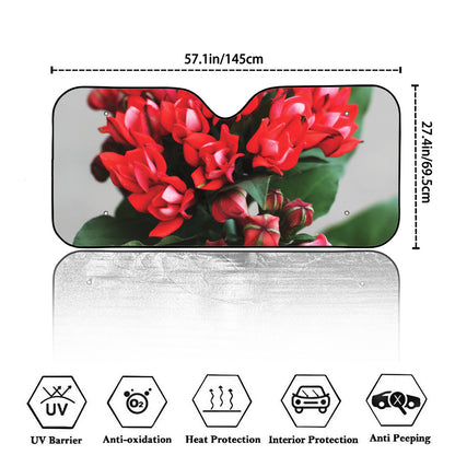 Bouvardia Flower Print Car Windshield Sun Shade