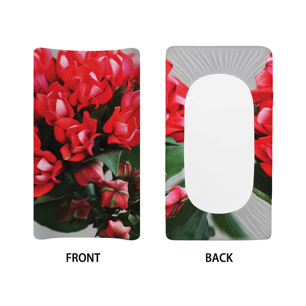 Bouvardia Flower Print Changing Pad Cover
