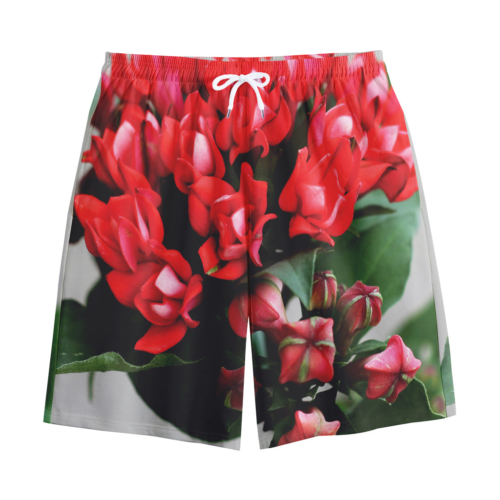 Bouvardia Flower Print Cotton Shorts