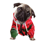Bouvardia Flower Print Dog Zip Up Hoodie