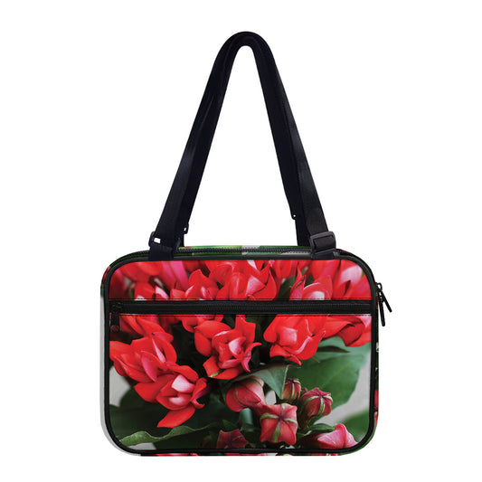 Bouvardia Flower Print Double Strap Bible Bag