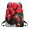 Bouvardia Flower Print Drawstring Backpack