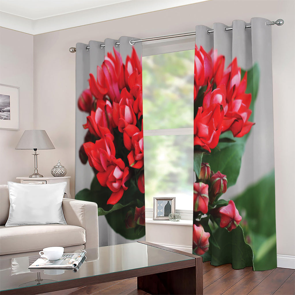 Bouvardia Flower Print Extra Wide Grommet Curtains