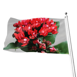 Bouvardia Flower Print Flag