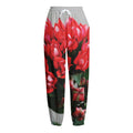 Bouvardia Flower Print Fleece Lined Knit Pants