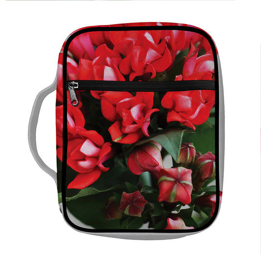 Bouvardia Flower Print Front Pocket Bible Bag