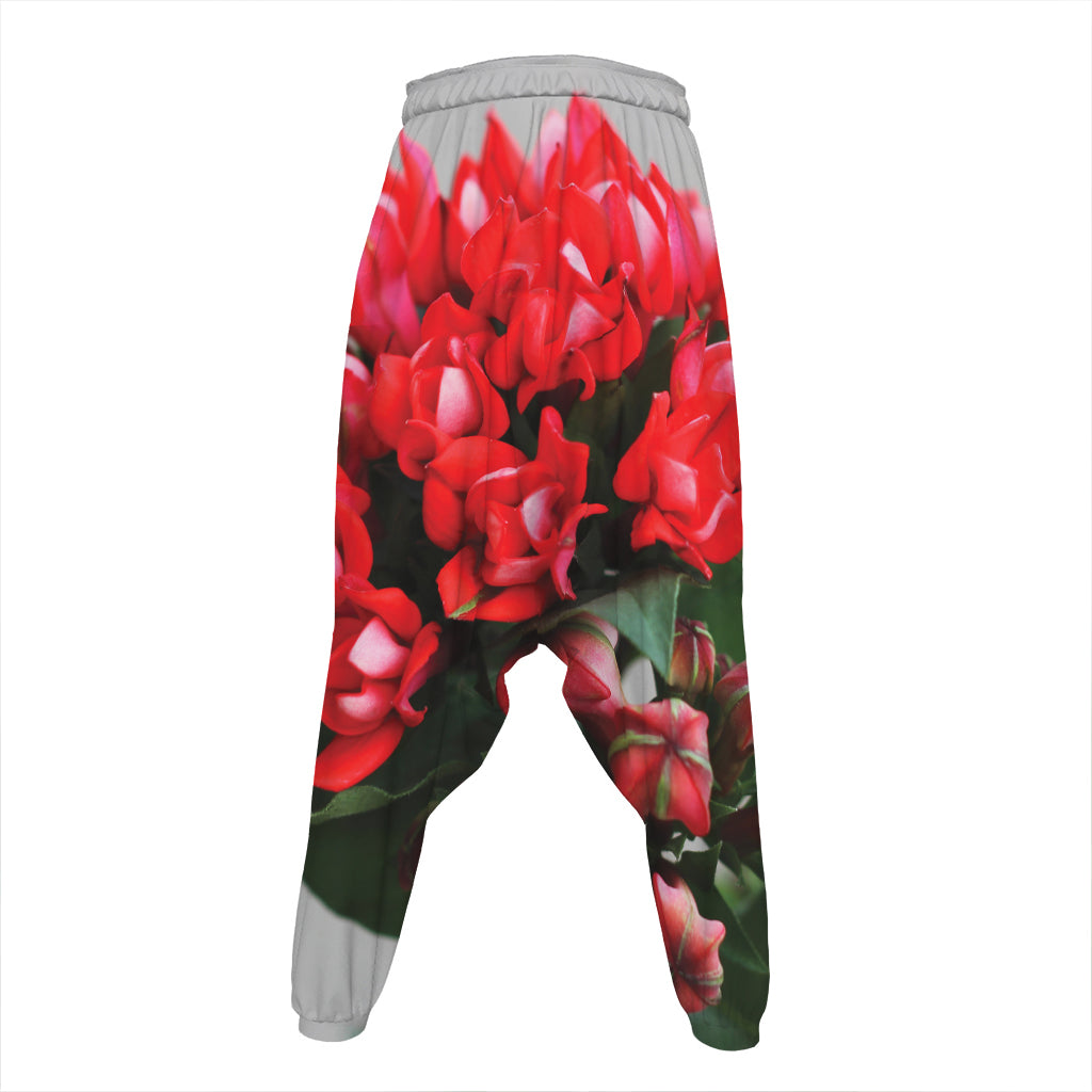 Bouvardia Flower Print Hammer Pants