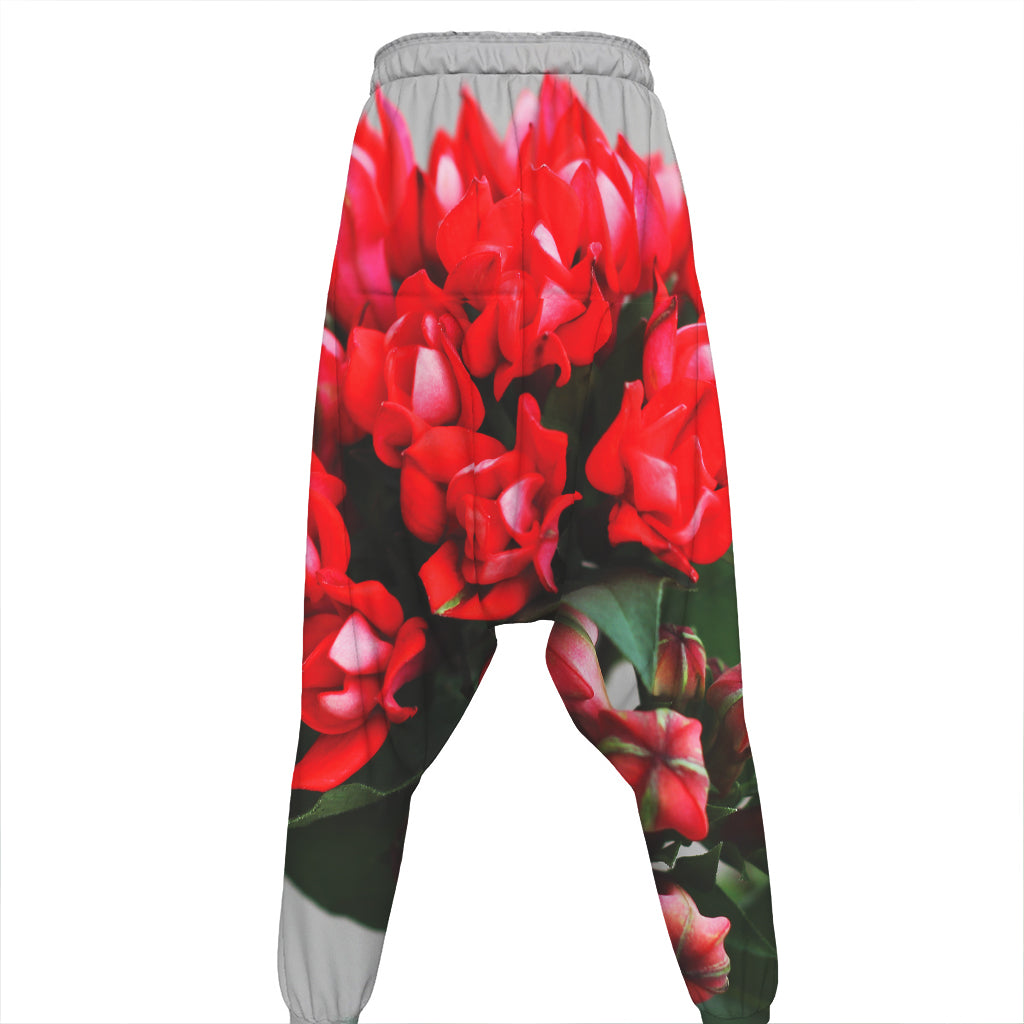 Bouvardia Flower Print Hammer Pants