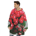 Bouvardia Flower Print Hoodie Blanket