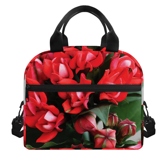 Bouvardia Flower Print Insulated Lunch Bag