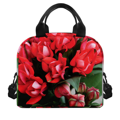 Bouvardia Flower Print Insulated Lunch Bag