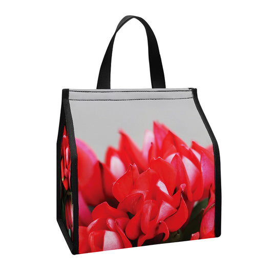 Bouvardia Flower Print Insulated Lunch Tote