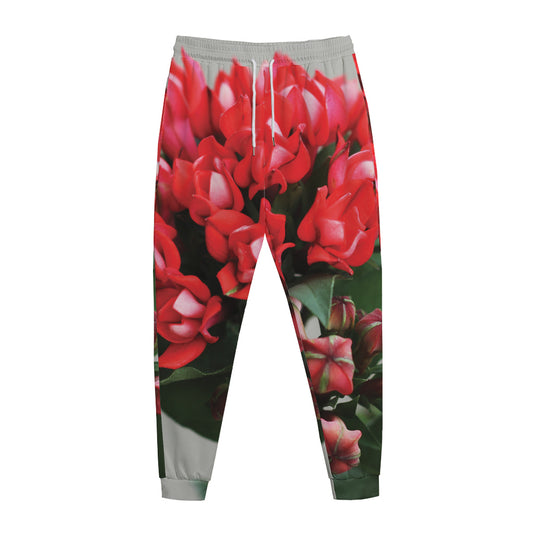 Bouvardia Flower Print Jogger Pants