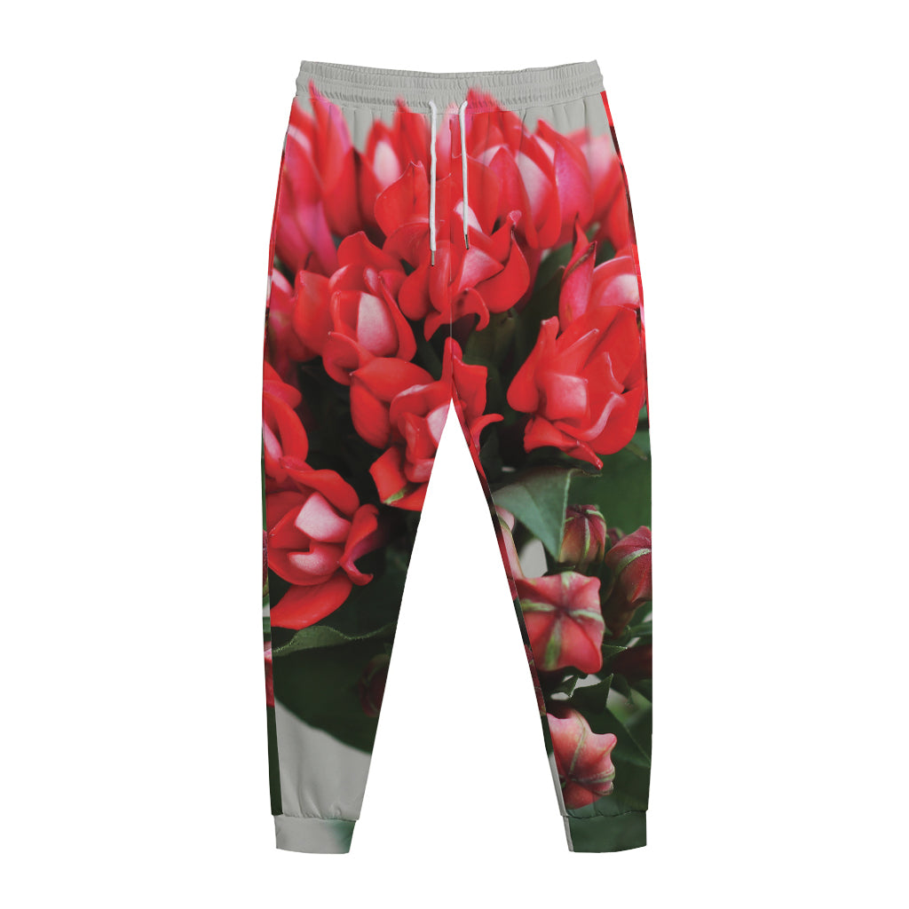 Bouvardia Flower Print Jogger Pants