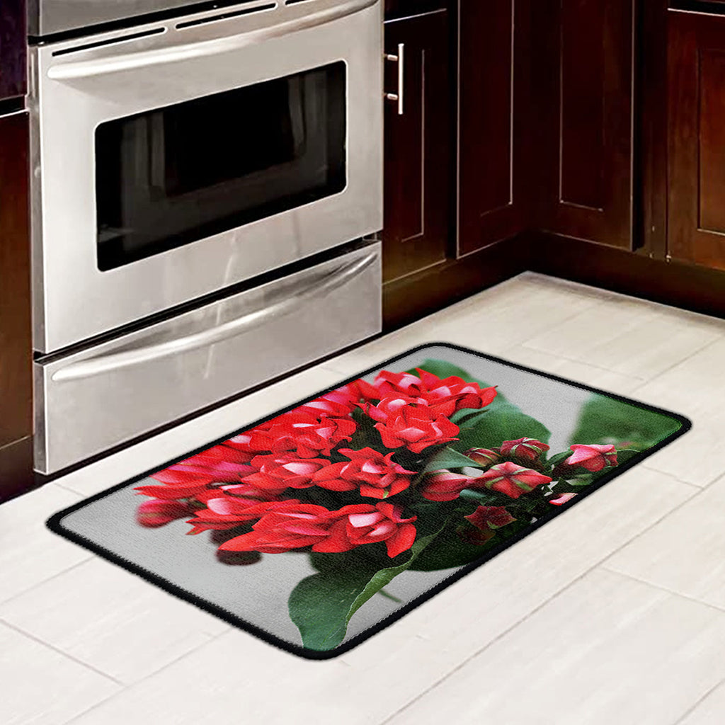 Bouvardia Flower Print Kitchen Mat