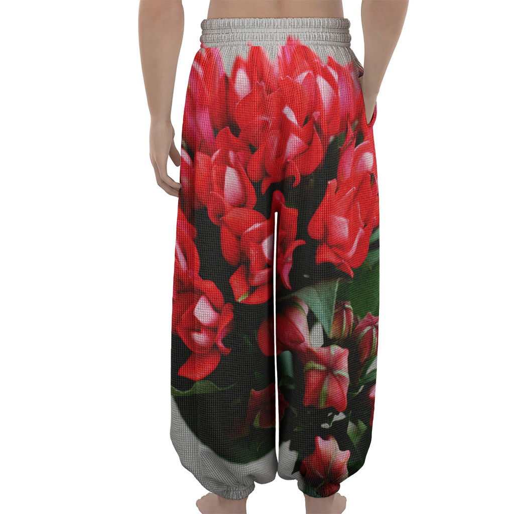 Bouvardia Flower Print Lantern Pants